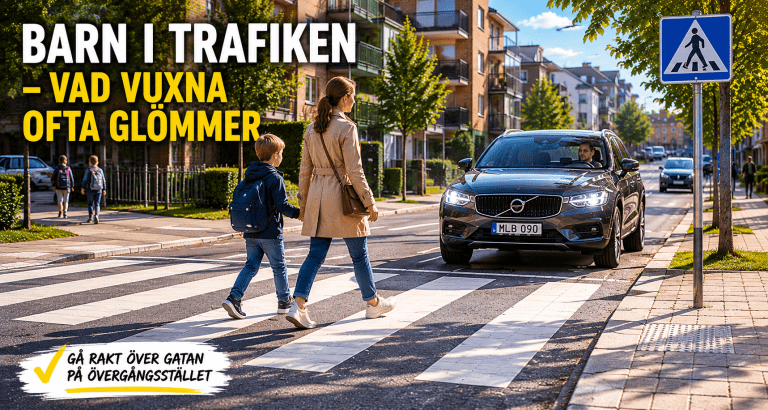 Barn i trafiken – vad vuxna ofta glömmer
